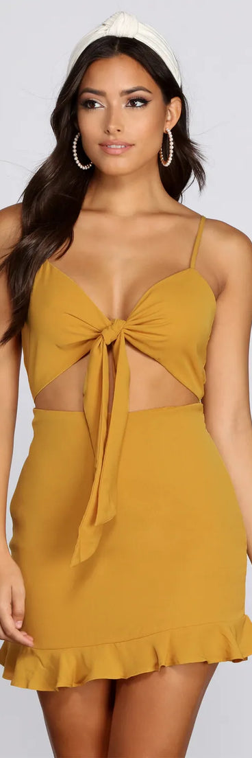 Golden Glow Mini Dress