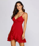 Buy Me Roses Ruffled Chiffon Mini Dress