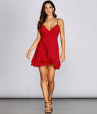 Buy Me Roses Ruffled Chiffon Mini Dress