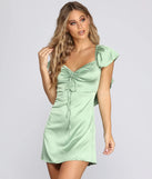 Sweetheart In Satin Mini Dress