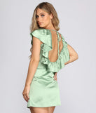Sweetheart In Satin Mini Dress