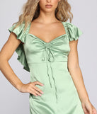 Sweetheart In Satin Mini Dress