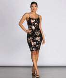 Bouquet Toss Scuba Midi Dress