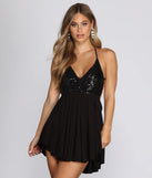 Sweet Sequins X Back Dress