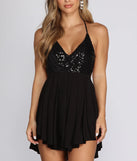 Sweet Sequins X Back Dress