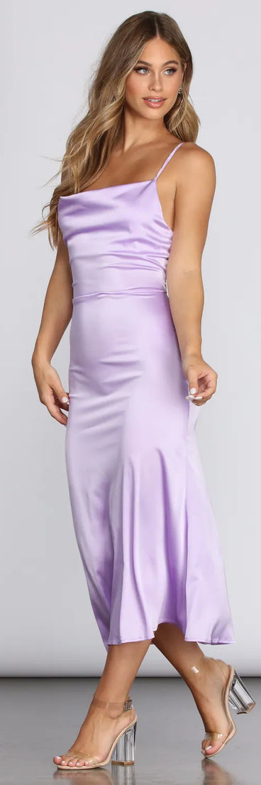 Zest Lace-Up Midi Dress