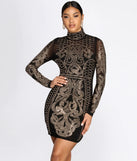 Make An Entrance Heat Stones Mini Dress