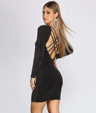 Captivating Glitter Open Back Dress