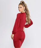 Let It V Long Sleeve Mini Dress