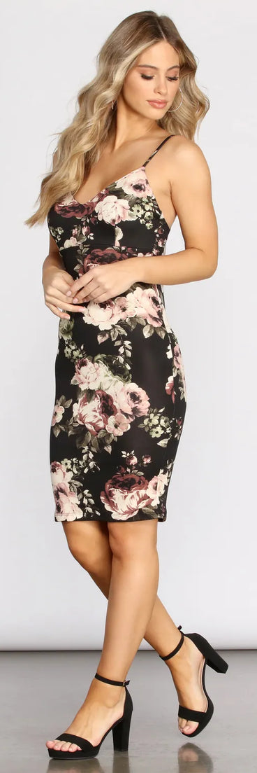 Bring That Floral Flair Midi Dress