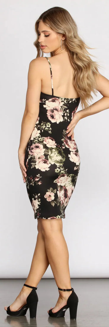 Bring That Floral Flair Midi Dress