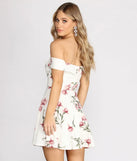 Love At First Sight Floral Off Shoulder Skater Dress