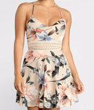 Floral Fiesta Crochet Waist Skater Dress