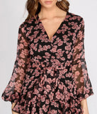 Flirty In Floral Chiffon Skater Dress