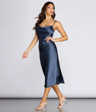 Nights In Satin Flare Midi Dress