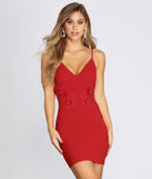 Floral Applique Sleeveless Mini Dress