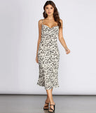 Fierce Leopard Sleeveless Midi Dress