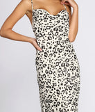 Fierce Leopard Sleeveless Midi Dress