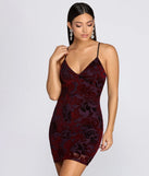 Love Struck Flocked Velvet Mini Dress