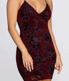 Love Struck Flocked Velvet Mini Dress