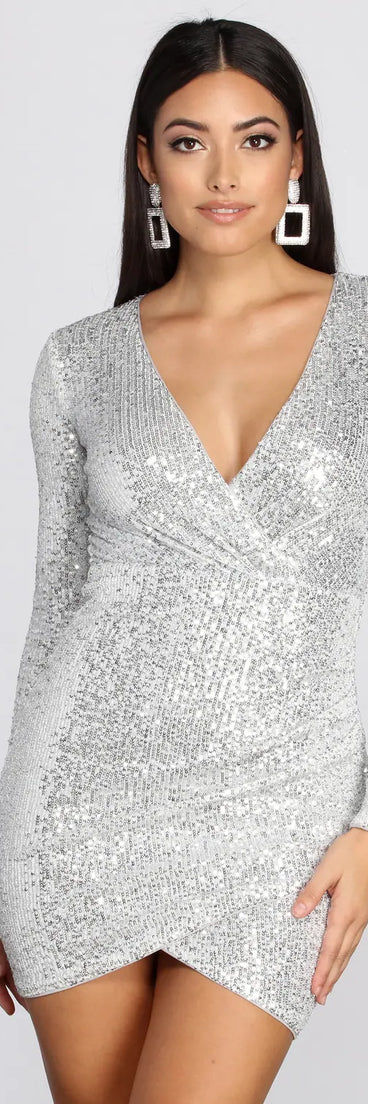 Shimmering Sequins Mini Dress