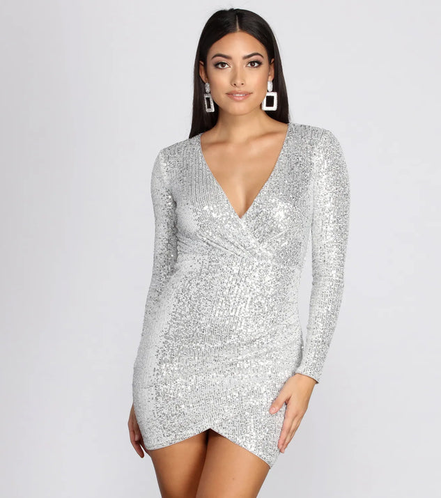 Shimmering Sequins Mini Dress