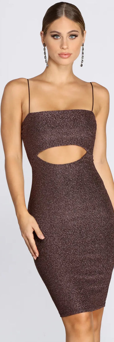 Dazzling Glitter Glow Midi Dress