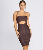 Dazzling Glitter Glow Midi Dress