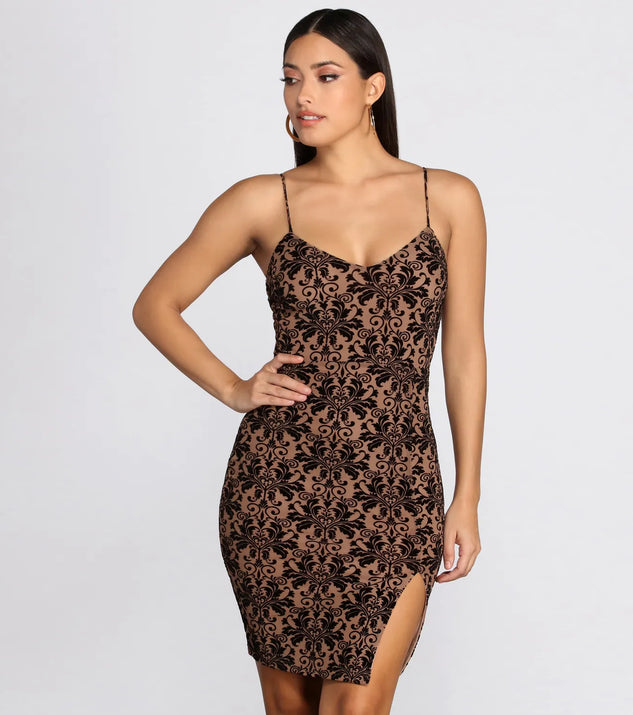 Fabulously Flocked Midi Dress