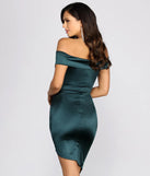 Lovely Nights Out Satin Asymmetrical Mini Dress