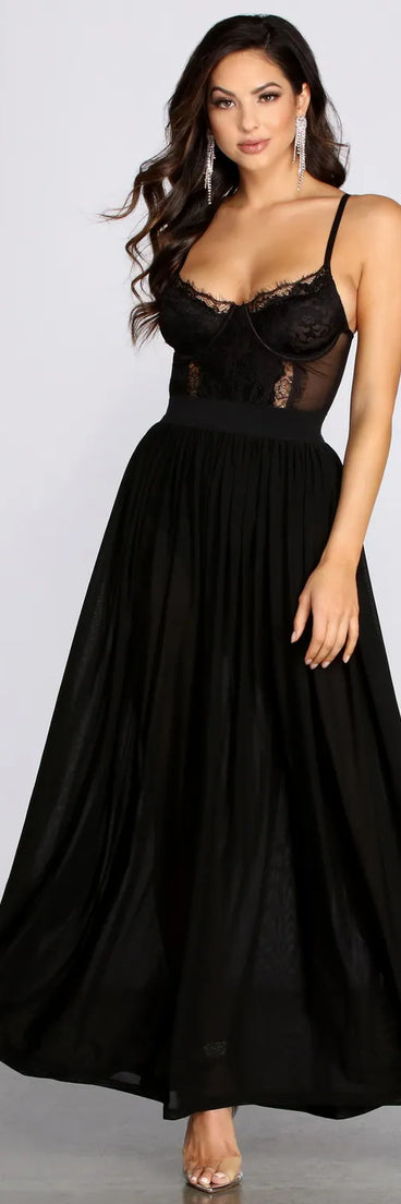 Mesmerizing In Mesh Lace Dress