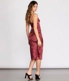 Floral Feeling Satin Midi Dress
