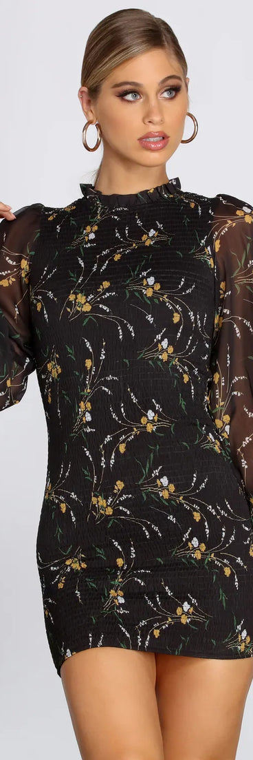 Daisy Days Smocked Mini Dress