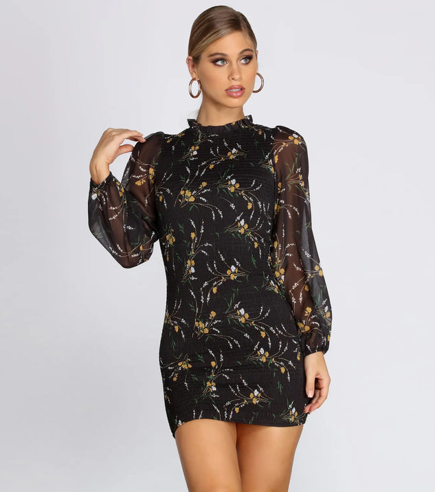Daisy Days Smocked Mini Dress