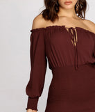 Smock It To Ya Off Shoulder Mini Dress