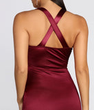 Stun In Satin Midi Dress