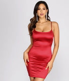 On The List Satin Mini Dress