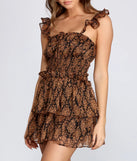 Charming Ruffles Floral Mini Dress