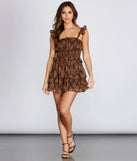 Charming Ruffles Floral Mini Dress