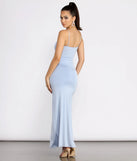 Slit Decision Ruched Maxi Dress