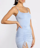 Slit Decision Ruched Maxi Dress