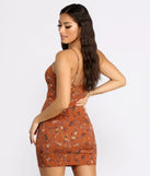 Dreamy In Florals Tie Front Mini Dress