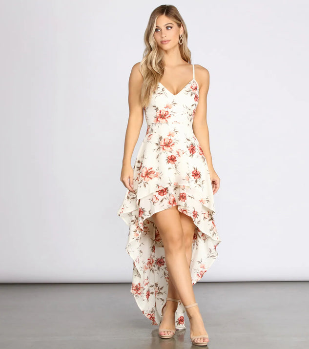 Floral Passion High Low Dress