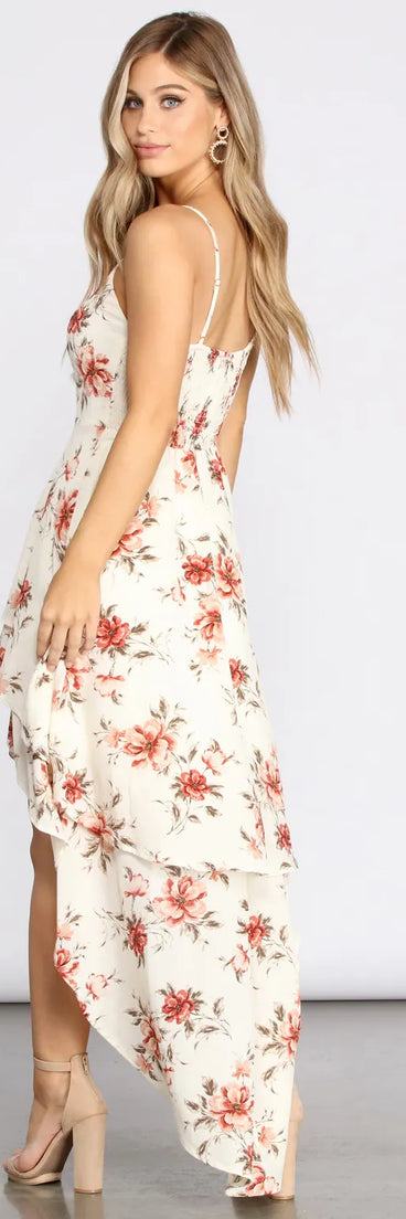 Floral Passion High Low Dress