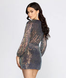 Sequin Dreams Wrap Mini Dress