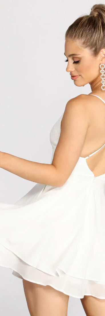 Lady In Lace Double Layer Skater Dress