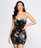 Floral Fever Mesh Burnout Velvet Mini Dress