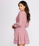 Radiating Ruffles Chiffon Dress
