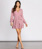Radiating Ruffles Chiffon Dress