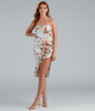 Ruffled For Florals Midi Dress